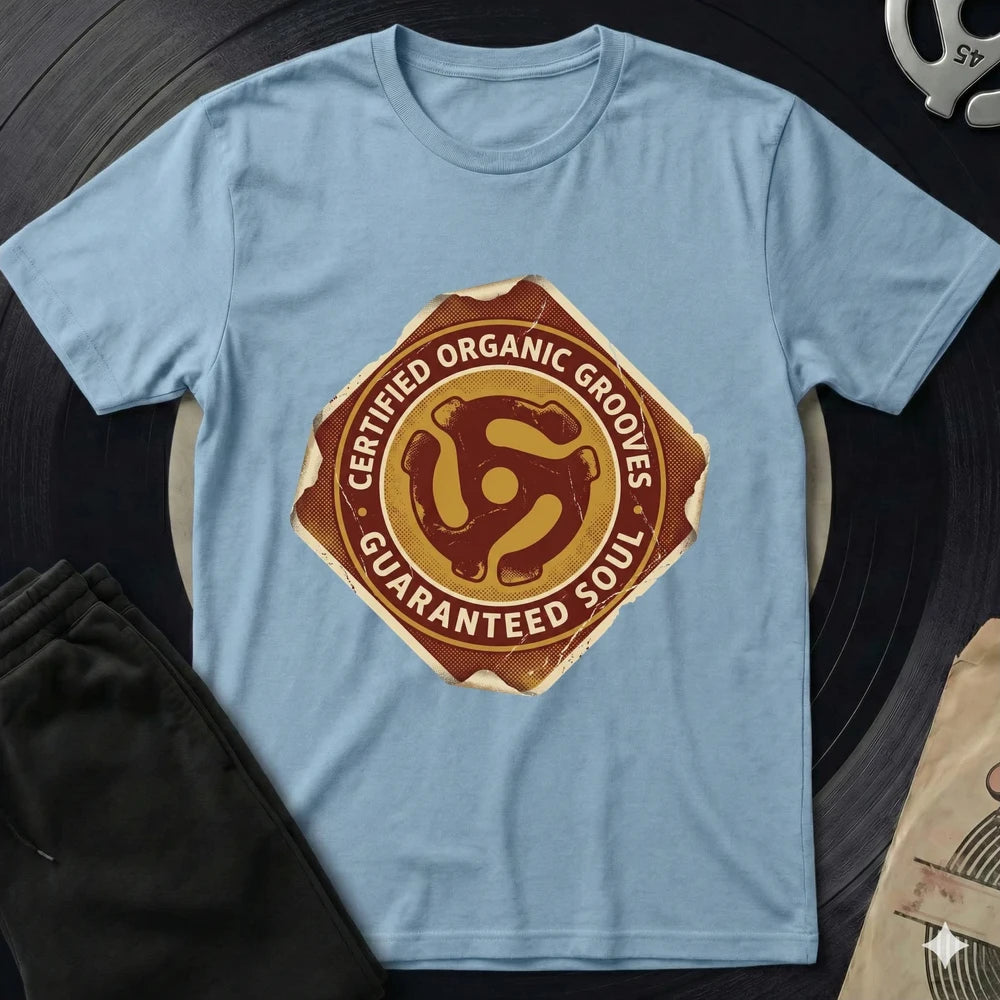 Organic Grooves T-Shirt - Light Blue