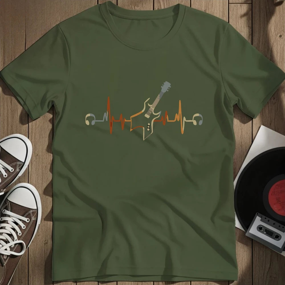Colorful Lifeline T-Shirt - Military Green