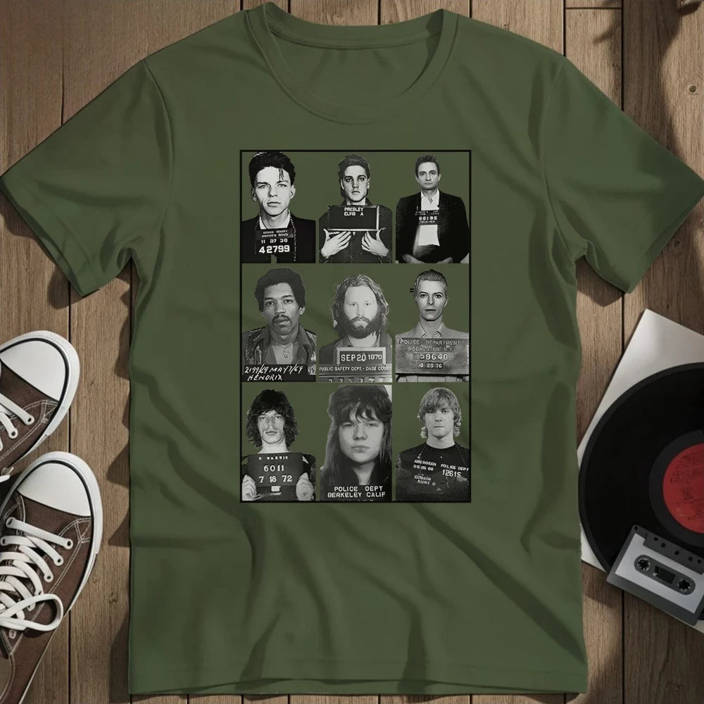 Famous Mugshot T-Shirt - Military Green