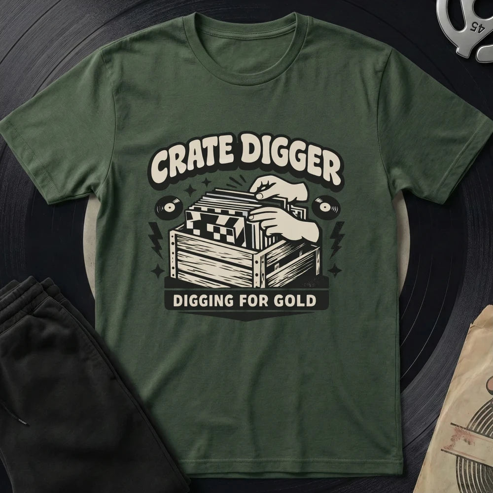 Digging For Gold T-Shirt - Military Green