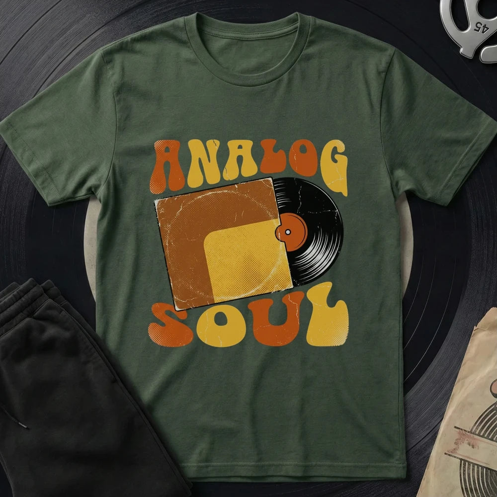 Analog Vinyl Soul T-Shirt - Military Green