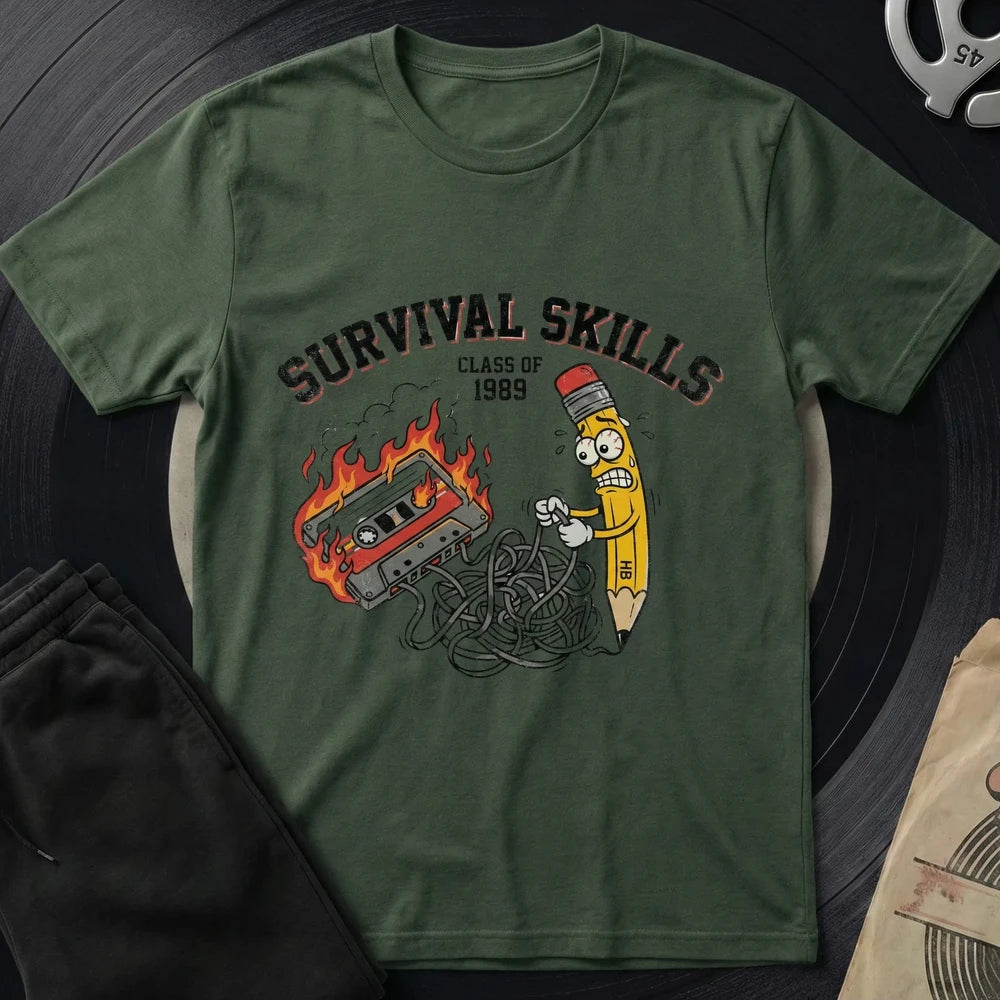 Survival Skills T-Shirt - Military Green