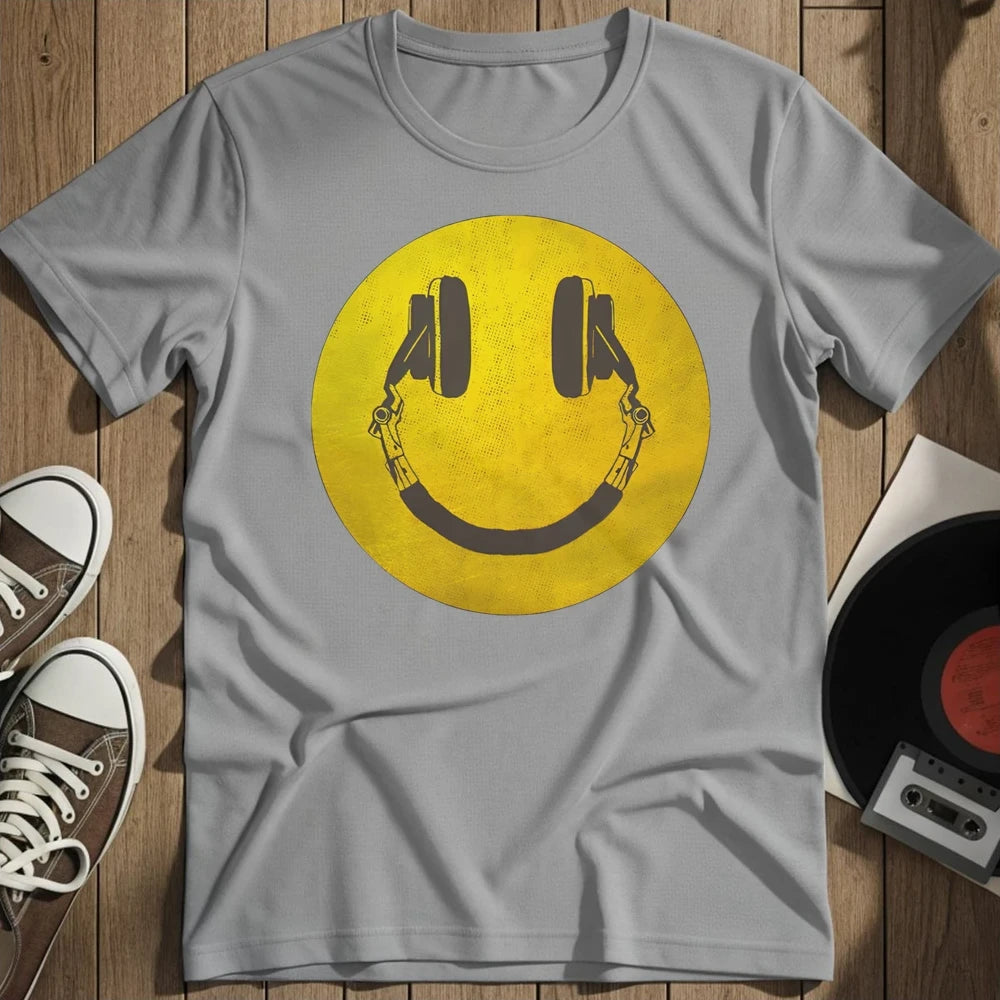 Distorted Smiley T-Shirt - Sport Grey
