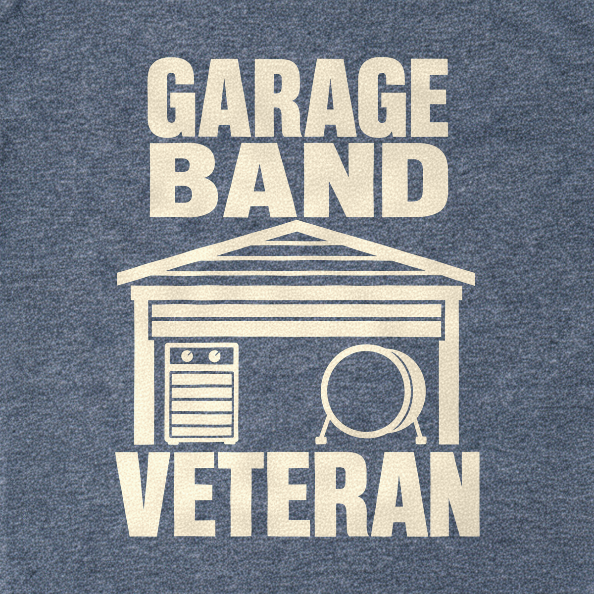 Garage Band Veteran Tee - Dark Heather Grey close-up print