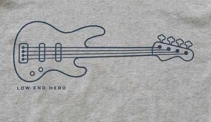Low End Hero Tee - Sport Grey close-up print