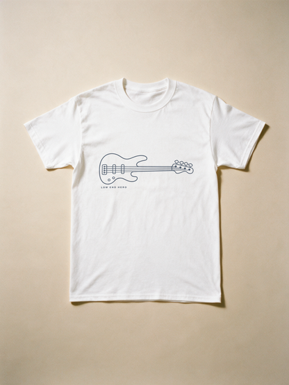 Low End Hero Tee - White flatlay