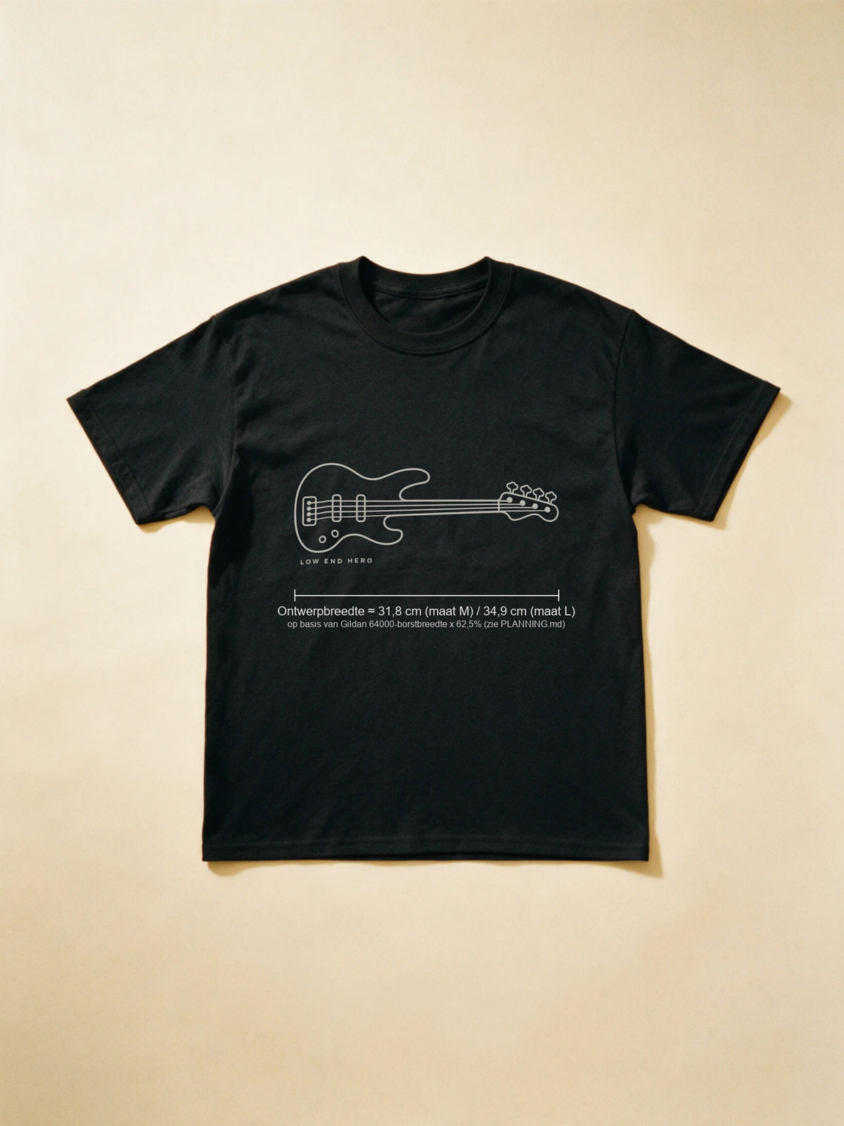 Low End Hero Tee - maatinformatie