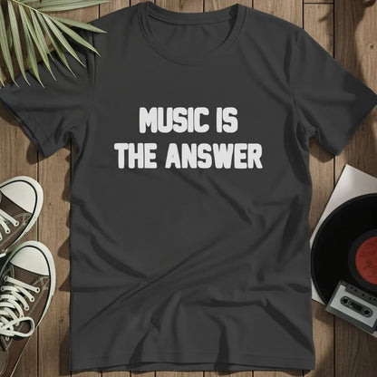 Music Is The Answer T-Shirt - Black