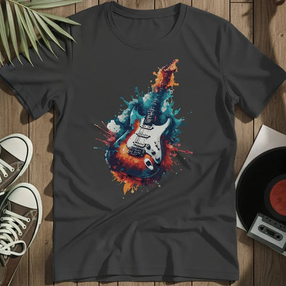 Colorblow Guitar T-Shirt - Black
