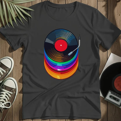 Colorful Vinyl T-Shirt - Black