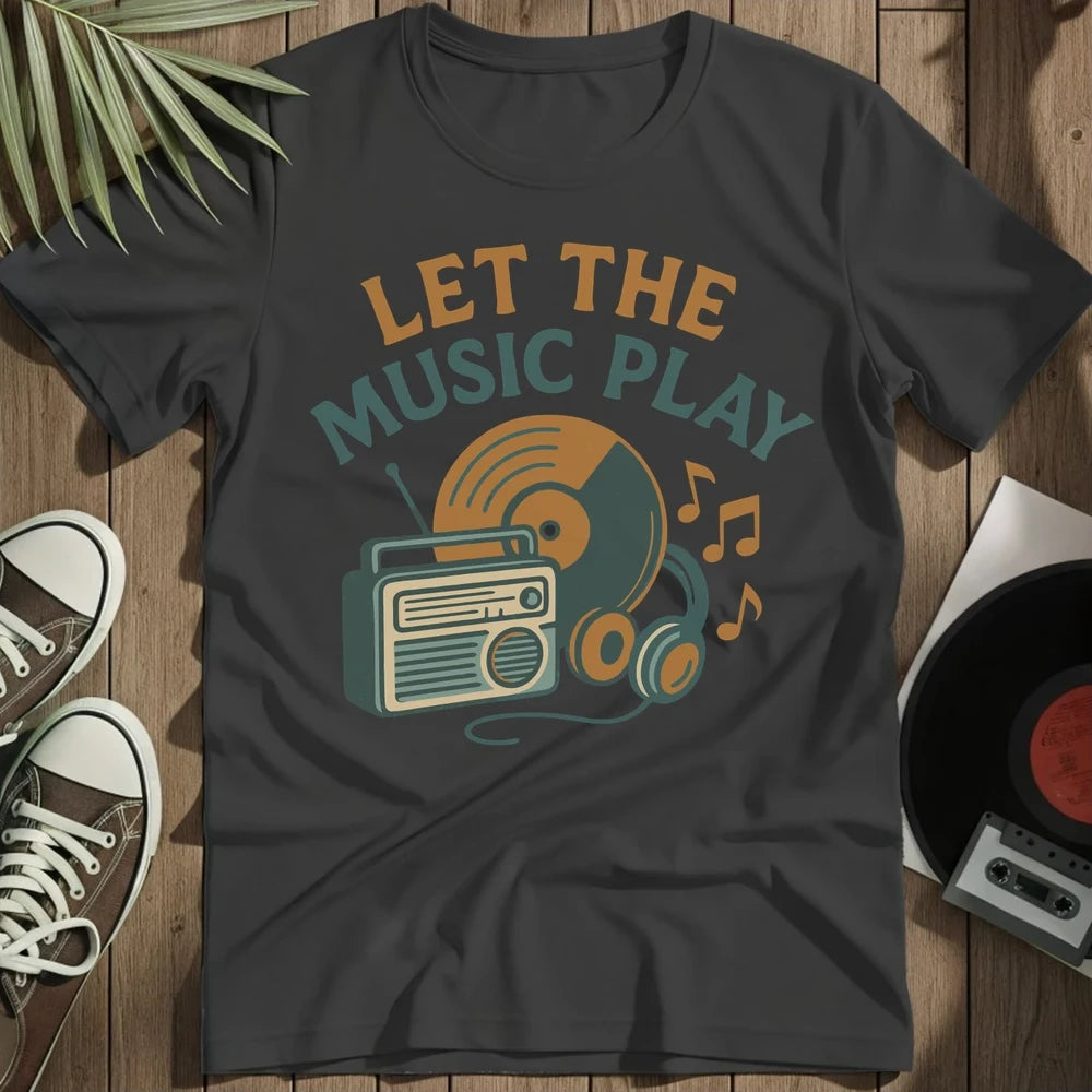 Let The Music Play T-Shirt - Black