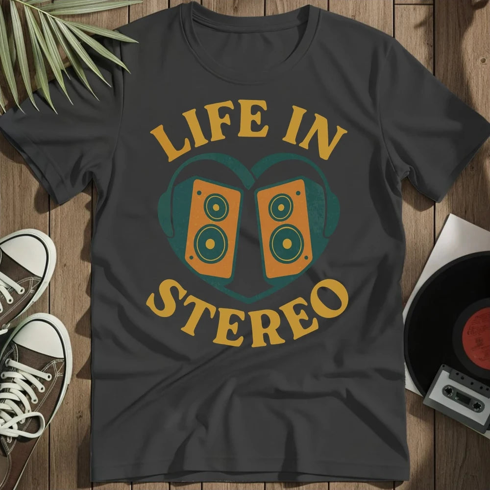 Life In Stereo T-Shirt - Black