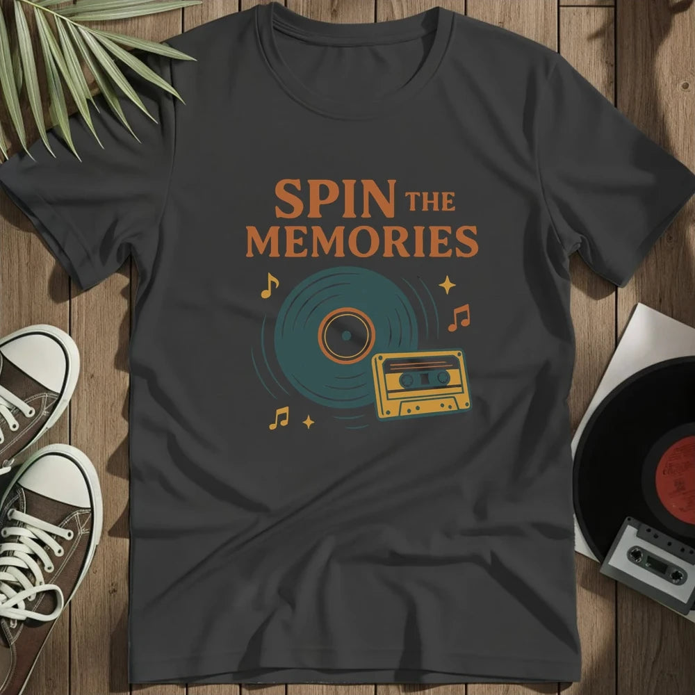 Spin The Memories T-Shirt - Black