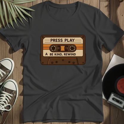 Be Kind, Rewind T-Shirt - Black