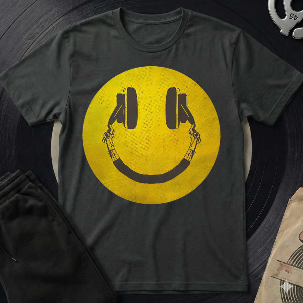 Distorted Smiley T-Shirt - Black