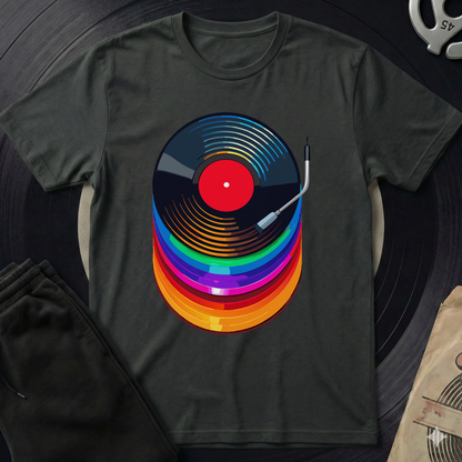 Colorful Vinyl T-Shirt - Black