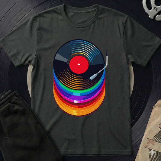 Colorful Vinyl T-Shirt - Black
