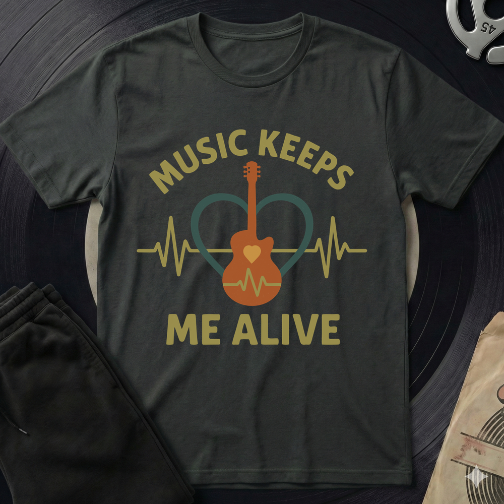 Music Keeps Me Alive T-Shirt - Black