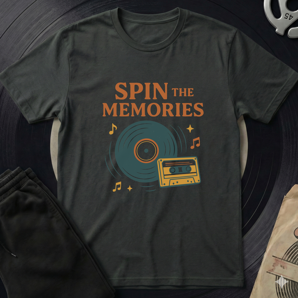 Spin The Memories T-Shirt - Black