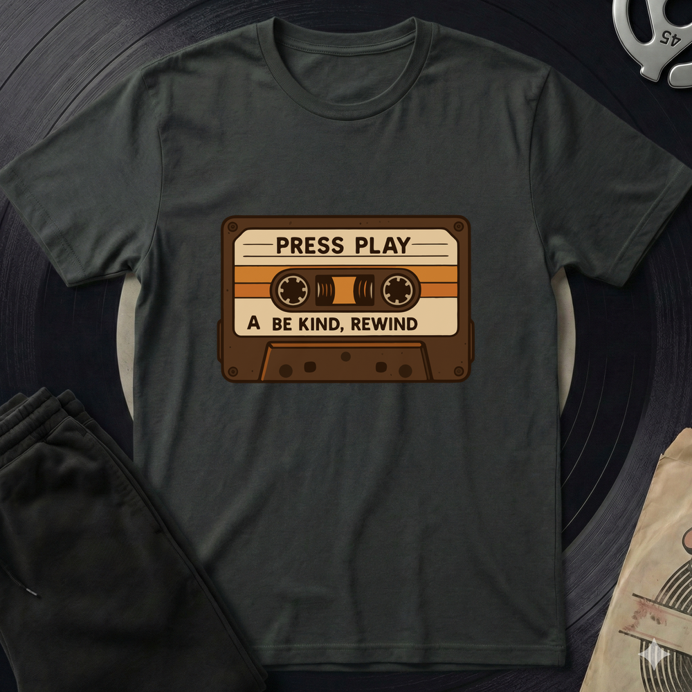 Be Kind Rewind T-Shirt - Black