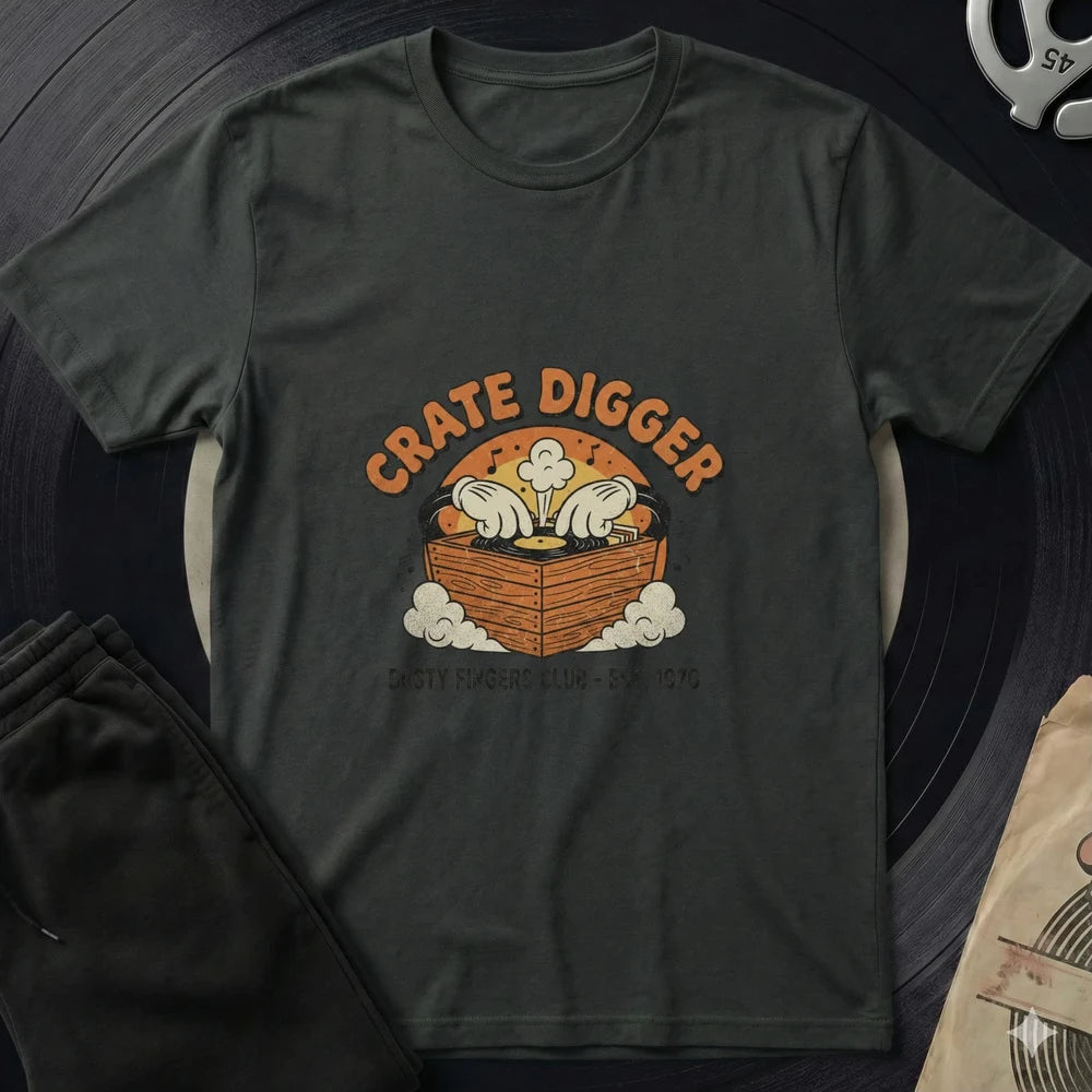 Crate Digger T-Shirt - Black