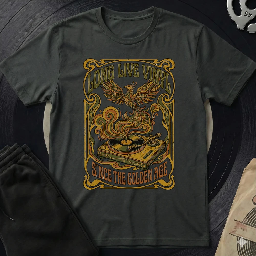 Long Live Vinyl T-Shirt - Black