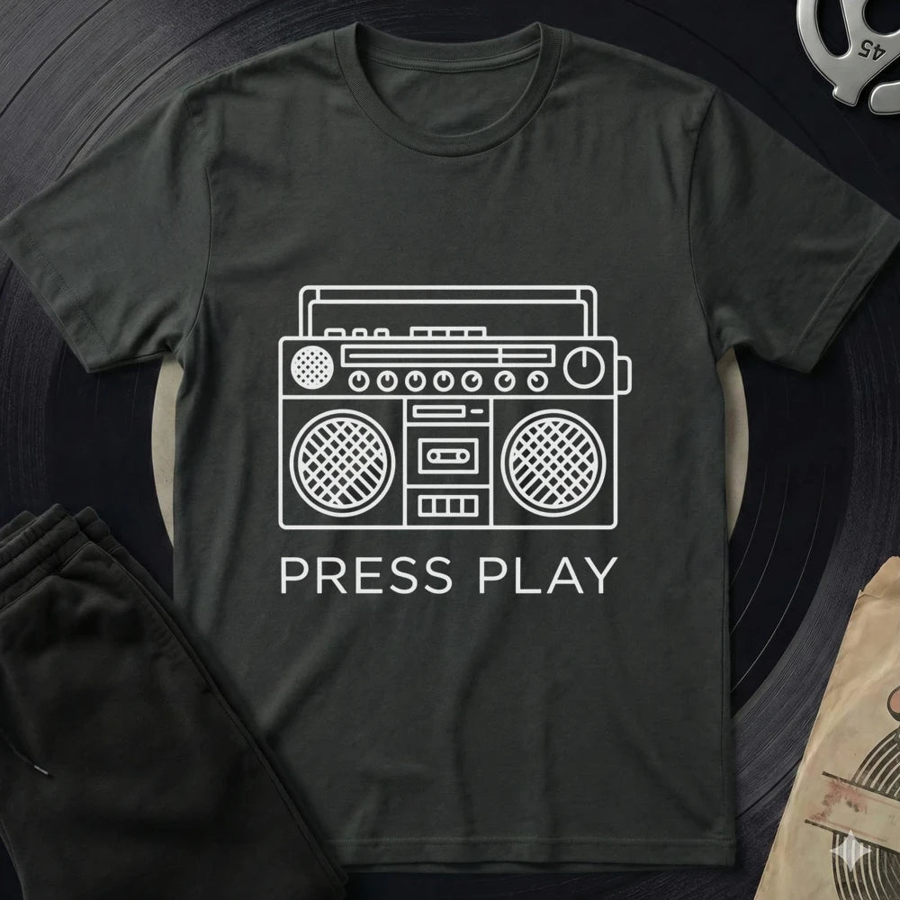 Press Play T-Shirt - Black