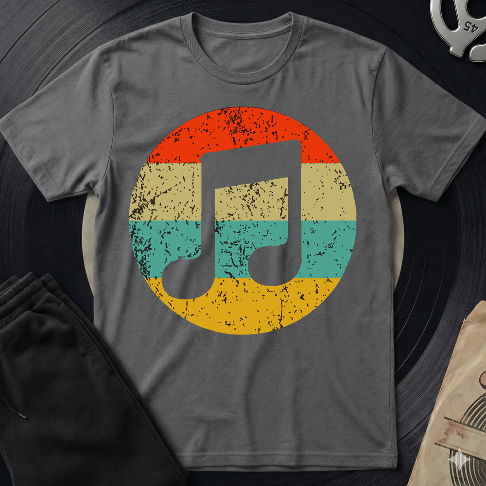 Distressed Note T-Shirt - Charcoal