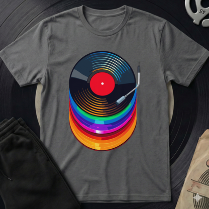 Colorful Vinyl T-Shirt - Charcoal