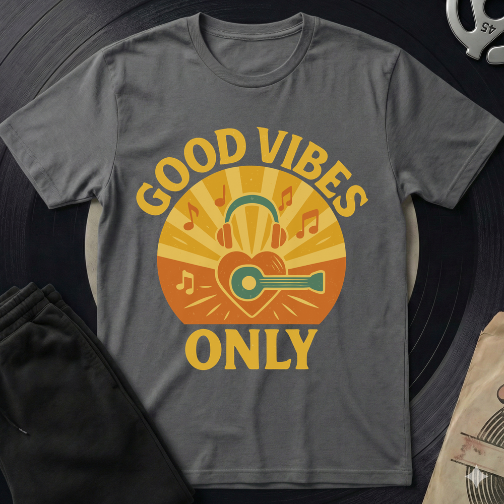 Good Vibes Only T-Shirt - Charcoal