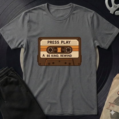 Be Kind Rewind T-Shirt - Charcoal