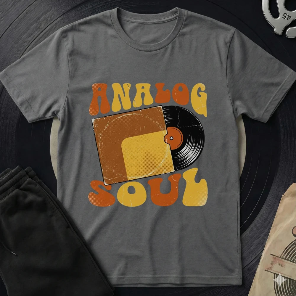 Analog Vinyl Soul T-Shirt - Charcoal