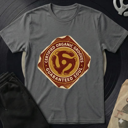 Organic Grooves T-Shirt - Charcoal