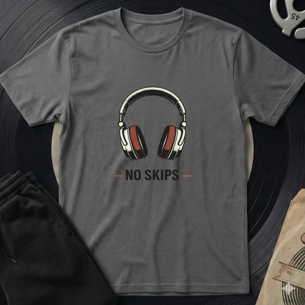 No Skips T-Shirt - Charcoal