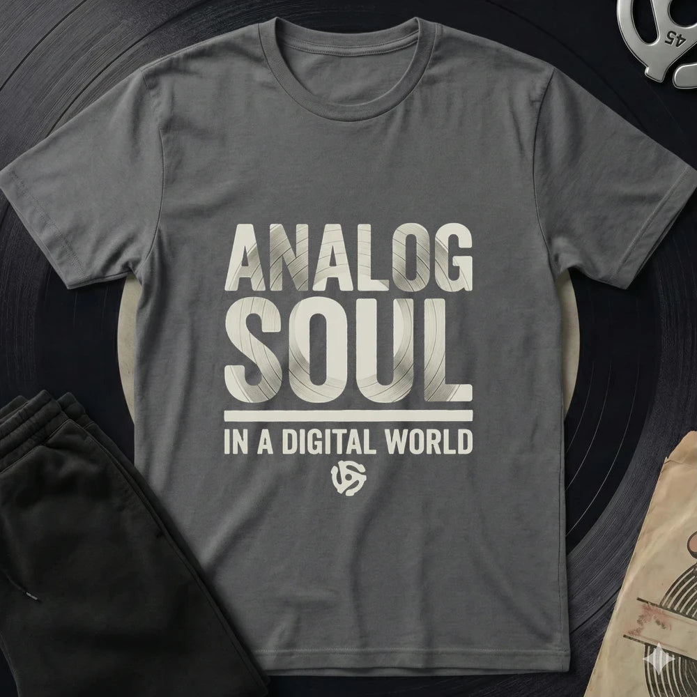 Analog Soul Digital World T-Shirt - Charcoal