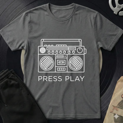 Press Play T-Shirt - Charcoal