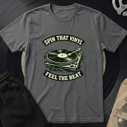 Spin That Vinyl T-Shirt - Charcoal