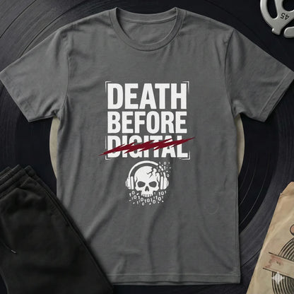 Death Before Digital T-Shirt - Charcoal