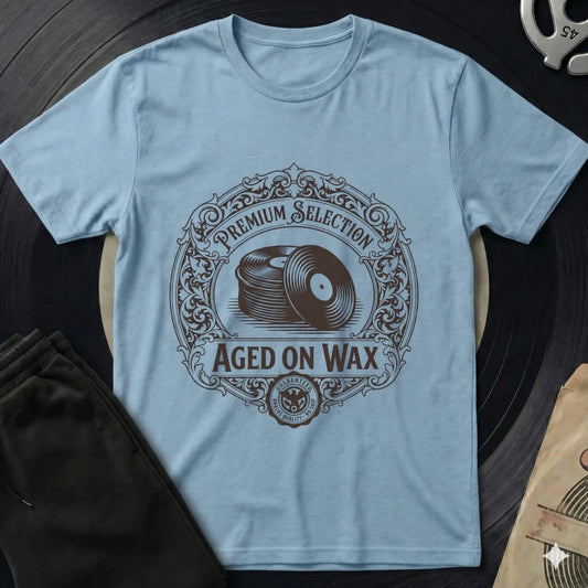 Aged On Wax T-Shirt - Light Blue