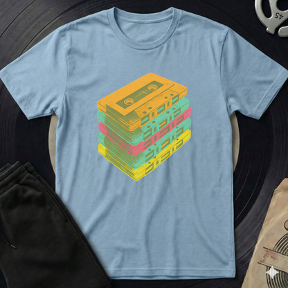 Casettes T Shirt - Light Blue