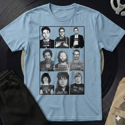 Famous Mugshot T-Shirt - Light Blue