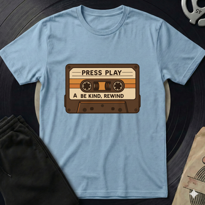 Be Kind Rewind T-Shirt - Light Blue