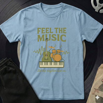 Feel The Music T-Shirt - Light Blue