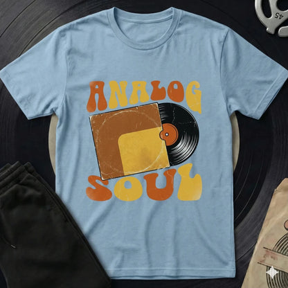 Analog Vinyl Soul T-Shirt - Light Blue