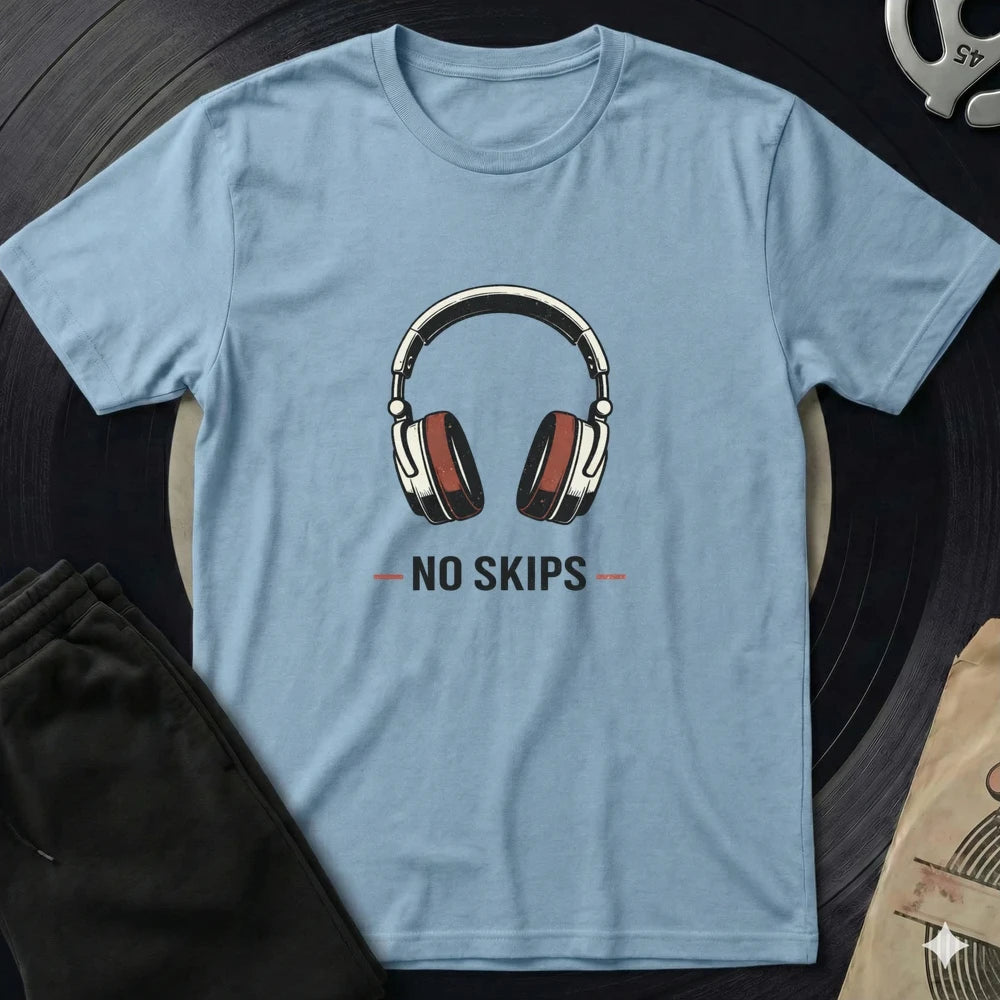 No Skips T-Shirt - Light Blue