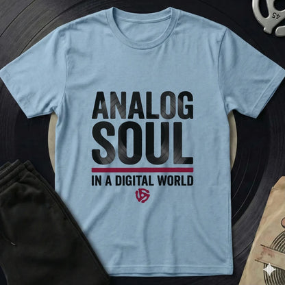 Analog Soul Digital World T-Shirt - Light Blue