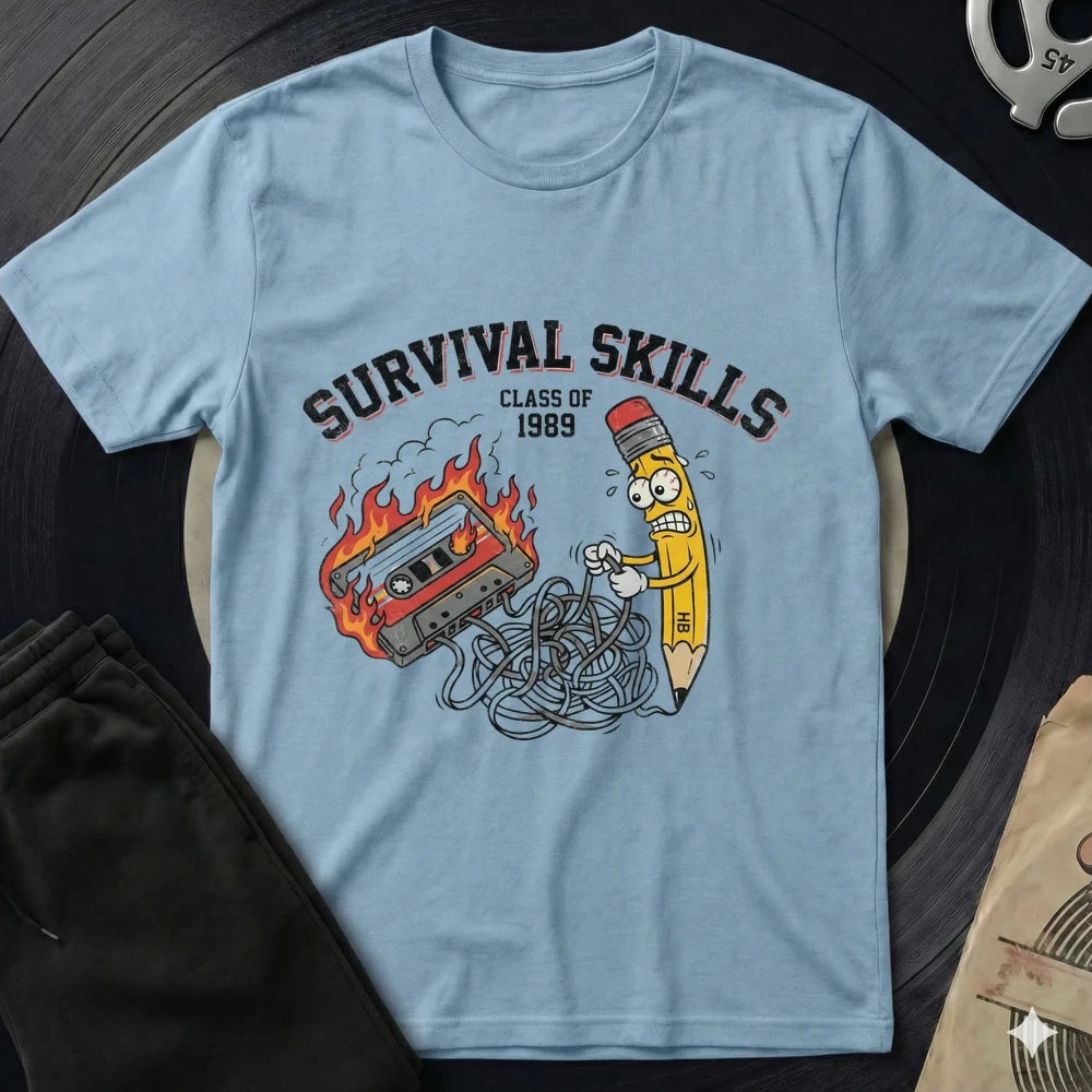 Survival Skills T-Shirt - Light Blue
