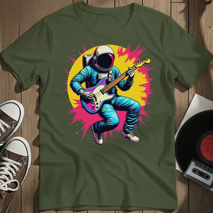 Astronaut Rocking T-Shirt - Military Green