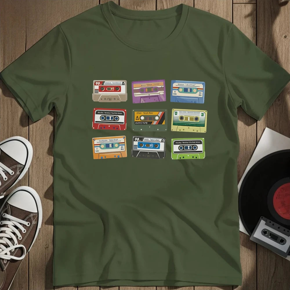 9 times Old Skool T-Shirt - Military Green
