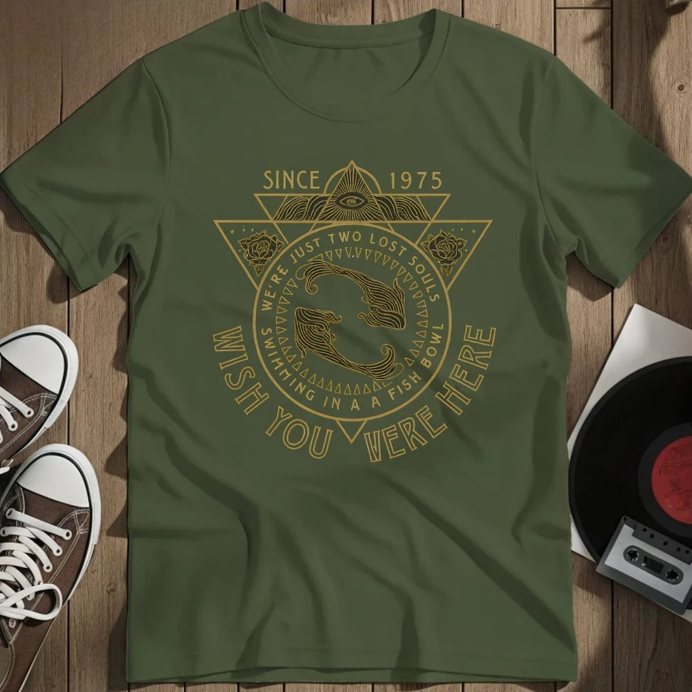 Wish You Were Here T-Shirt - Military Green